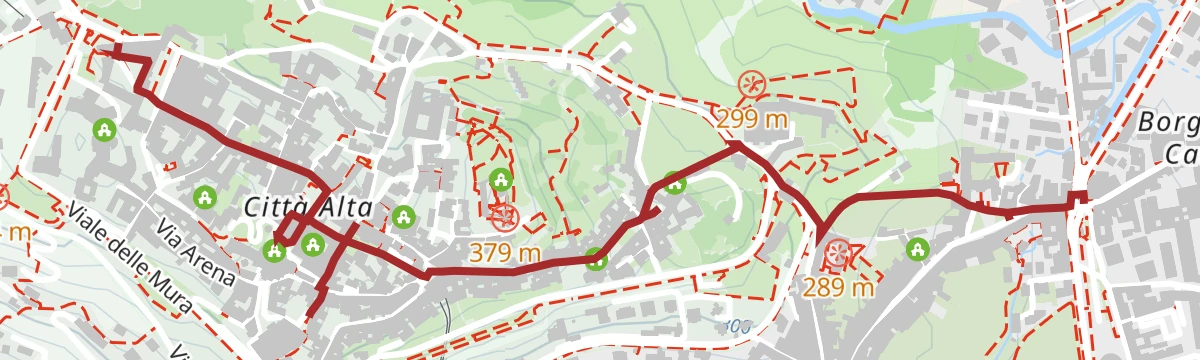 Route map: Il Miglio della Bellezza